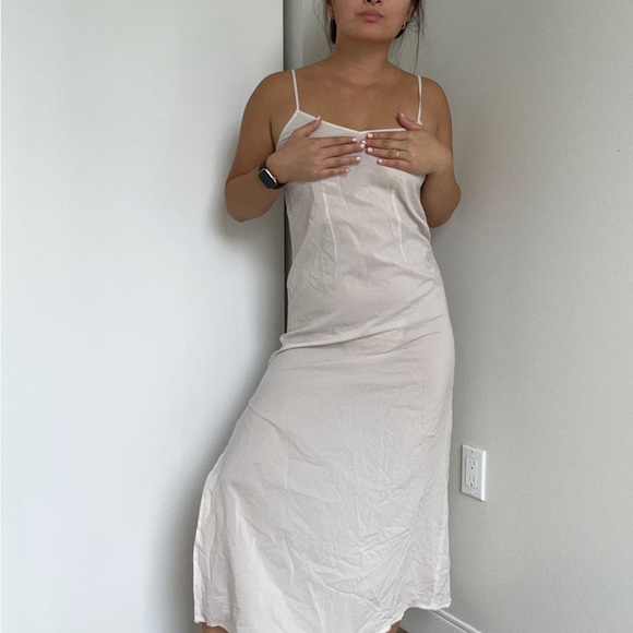 silk slip dress anthropologie By Anthropologie